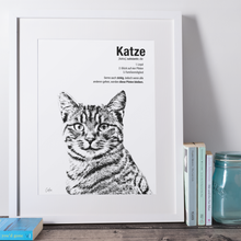Laden Sie das Bild in den Galerie-Viewer, Dein Haustier als Portrait Artwork auf einem Poster mit Druck & Bilderrahmen