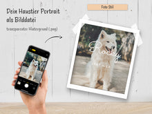 Laden Sie das Bild in den Galerie-Viewer, Dein Haustier als Portrait Artwork auf einem Poster mit Druck & Bilderrahmen