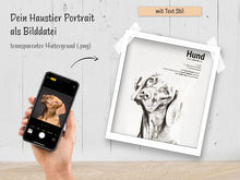 Laden Sie das Bild in den Galerie-Viewer, Dein Haustier als Portrait Artwork auf einem Poster mit Druck & Bilderrahmen